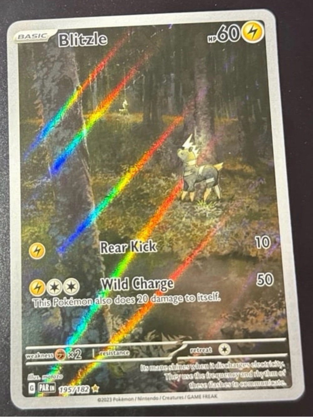 Blitze 195/182 Illustration rare Paradox Rift Set Full Art HoloFoil Nearmint NM